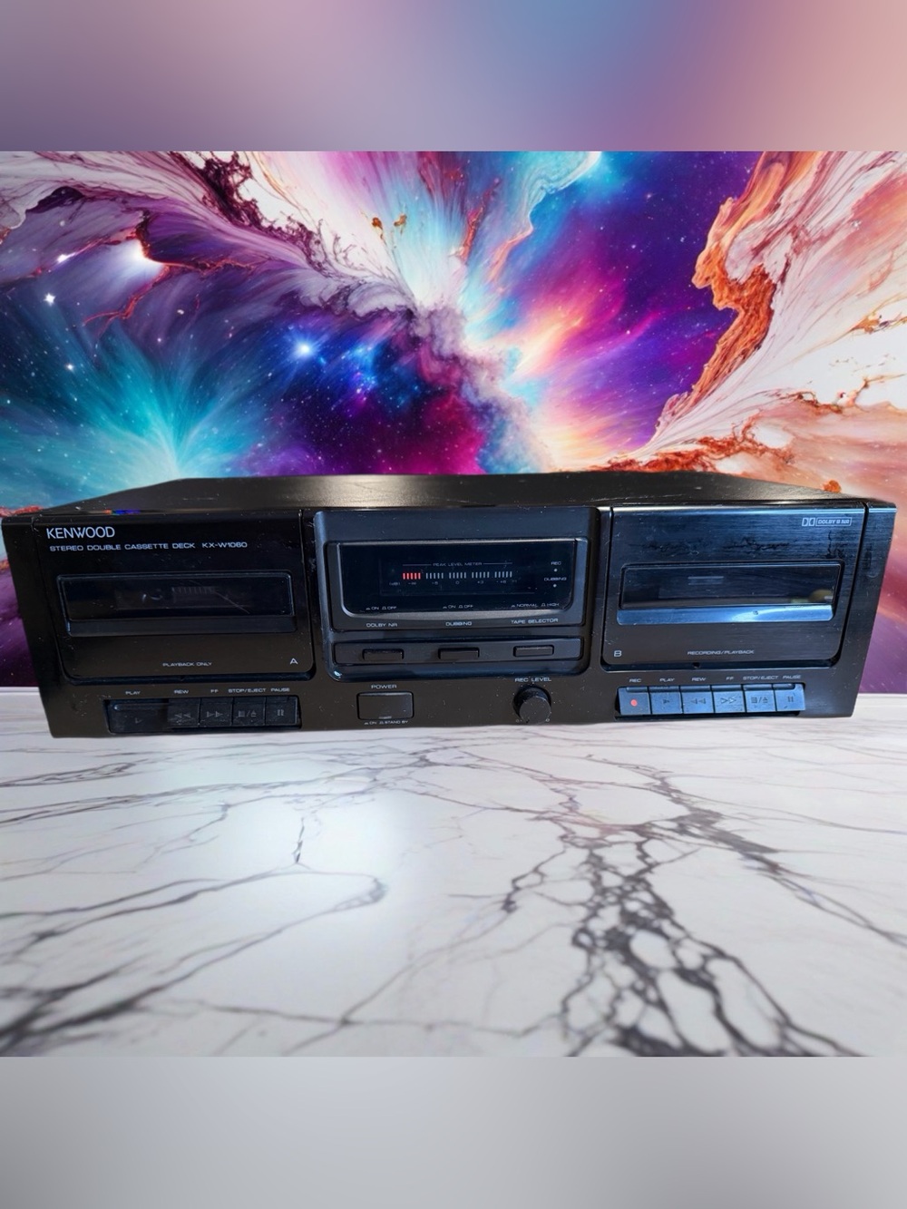 Kenwood KX-W1060 Dual Double Cassette Deck Tape Recorder/Player Tested & Cleaned